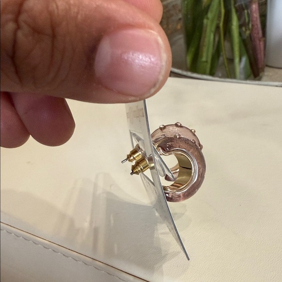 Lonna & Lilly Silver and Gold Studded Earrings - Picture 3 of 4